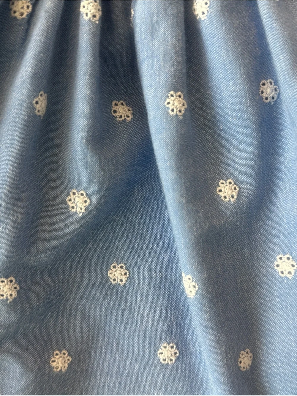 Cat & Jack girl’s Light Blue Embroidered Ruffle Strap Dress. Size 3T.